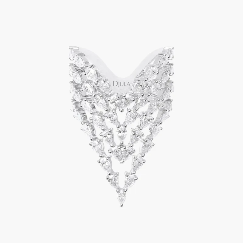 Multi V Marquise Ring sold by Djula