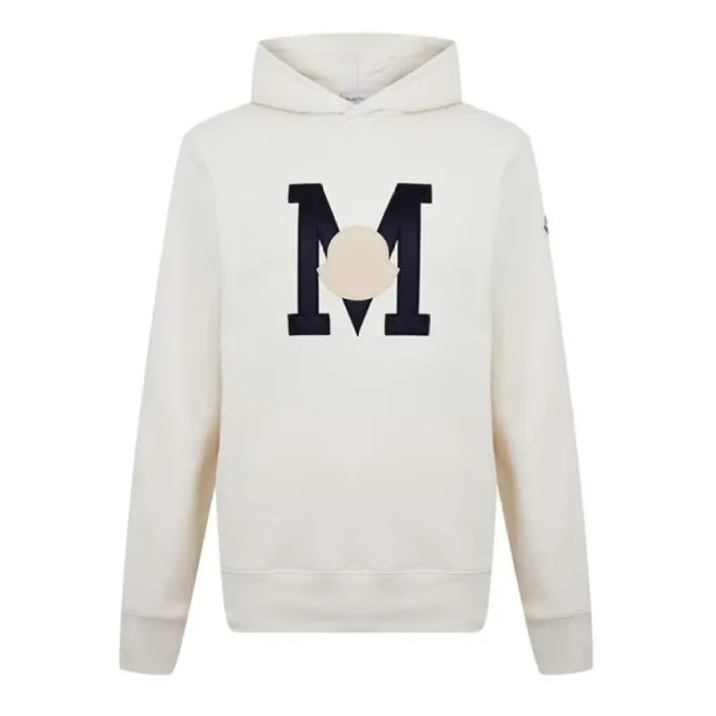 Moncler Logo Hoodie White sold by Klay UK
