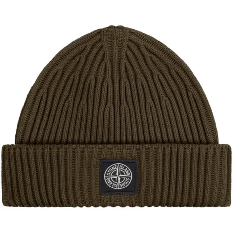 Stone Island Wool Hat Olive sold by Klay UK