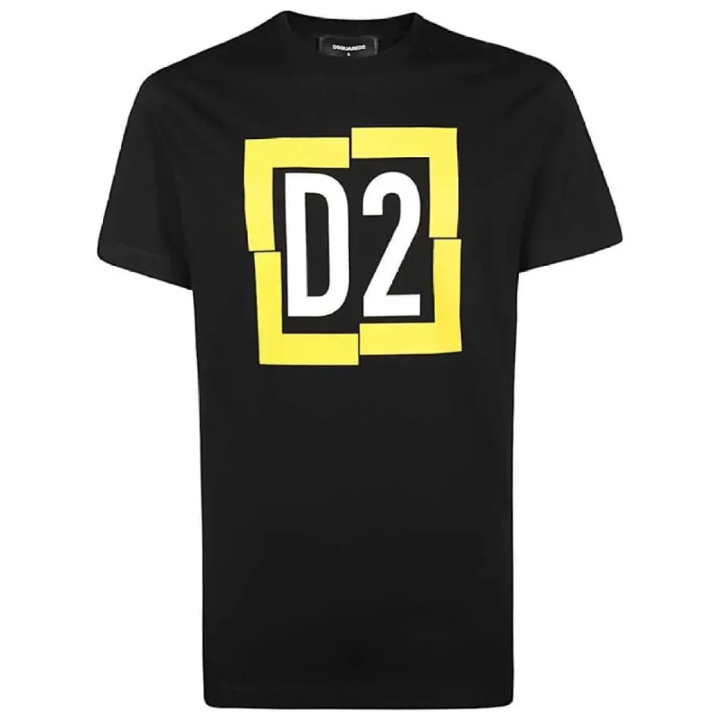 DSquared2 D2 T-Shirt Black/Yellow sold by Klay UK