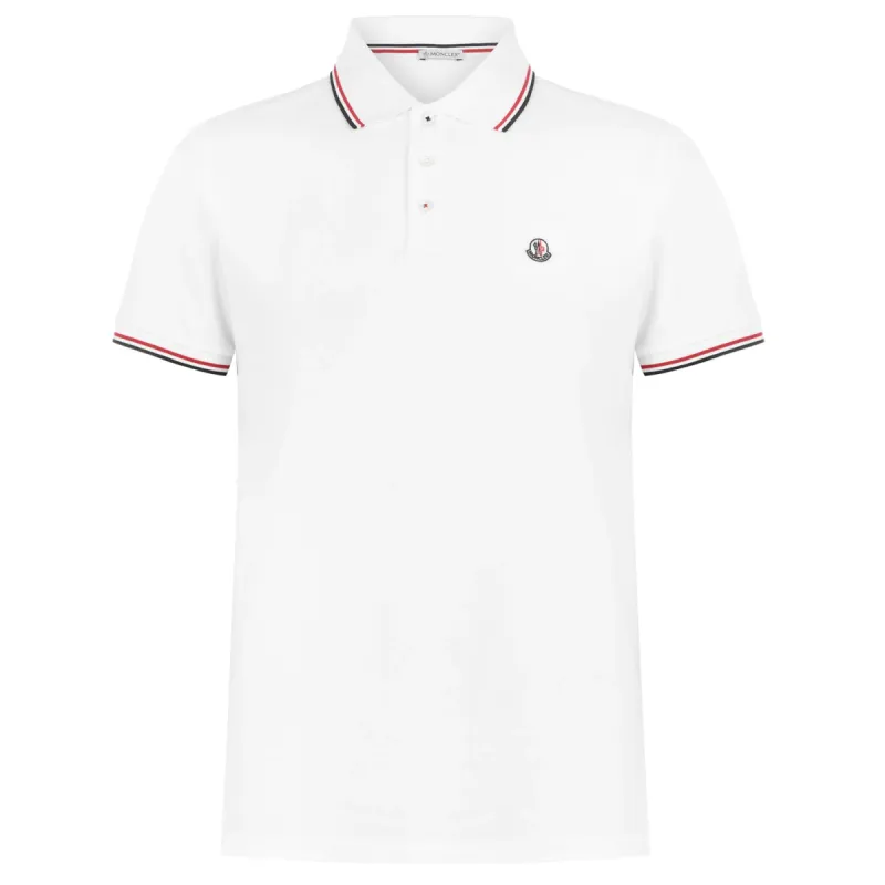 Moncler Classic Logo Polo White sold by Klay UK