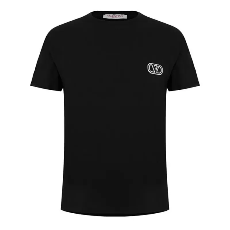 Valentino V Logo T Shirt Black sold by Klay UK