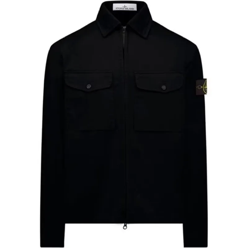 Stone Island Stretch Overshirt Black sold by Klay UK