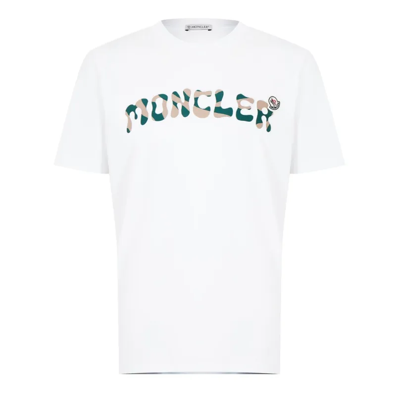 Moncler Camo Text T-Shirt White made by Moncler