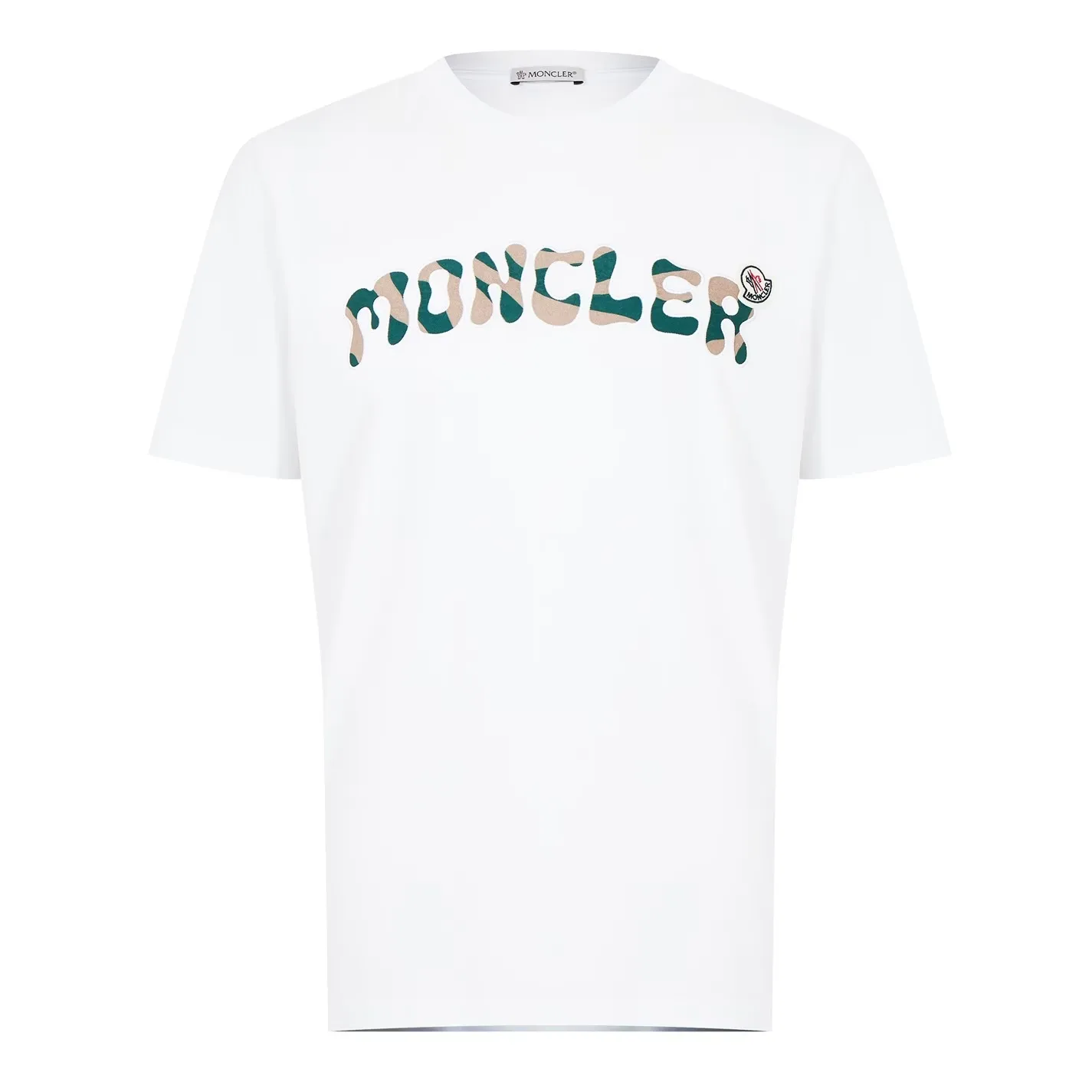 Moncler Camo Text T-Shirt White sold by Klay UK