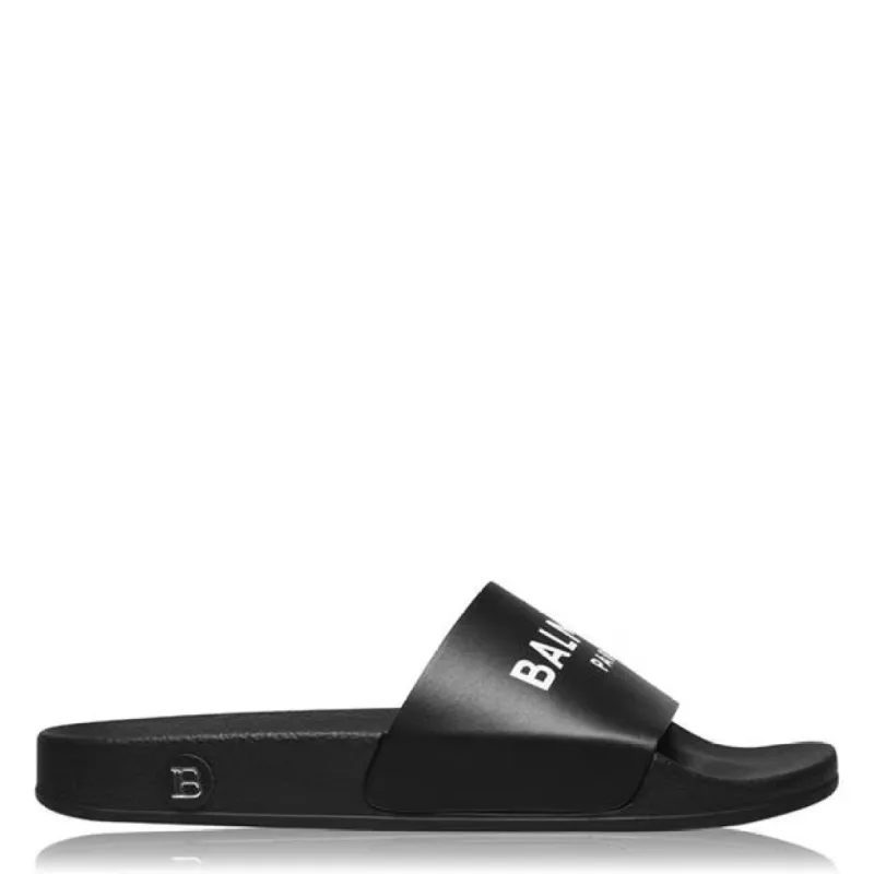 Balmain Logo Sliders Black sold by Klay UK