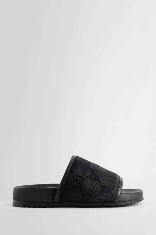 GUCCI｜SLIPPERS (738471 US000 1000) Gucci Interlocking G Slide Sandals 'Black' 738471-US000-1000