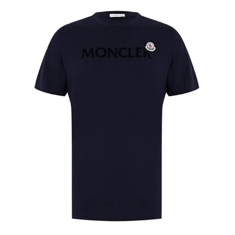 Moncler Logo T-Shirt Navy sold by Klay UK