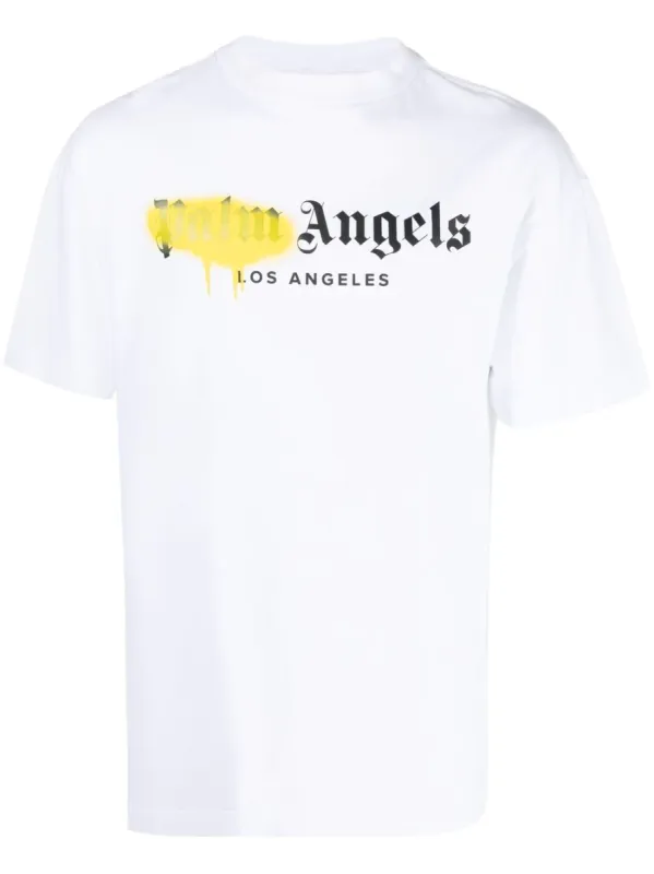 Tシャツ・カットソー Palm Angels Milano Stud Loose Fit T-Shirt in Off White Off-White Milano Stud Loose T-Shirt by Palm Angels on Sale