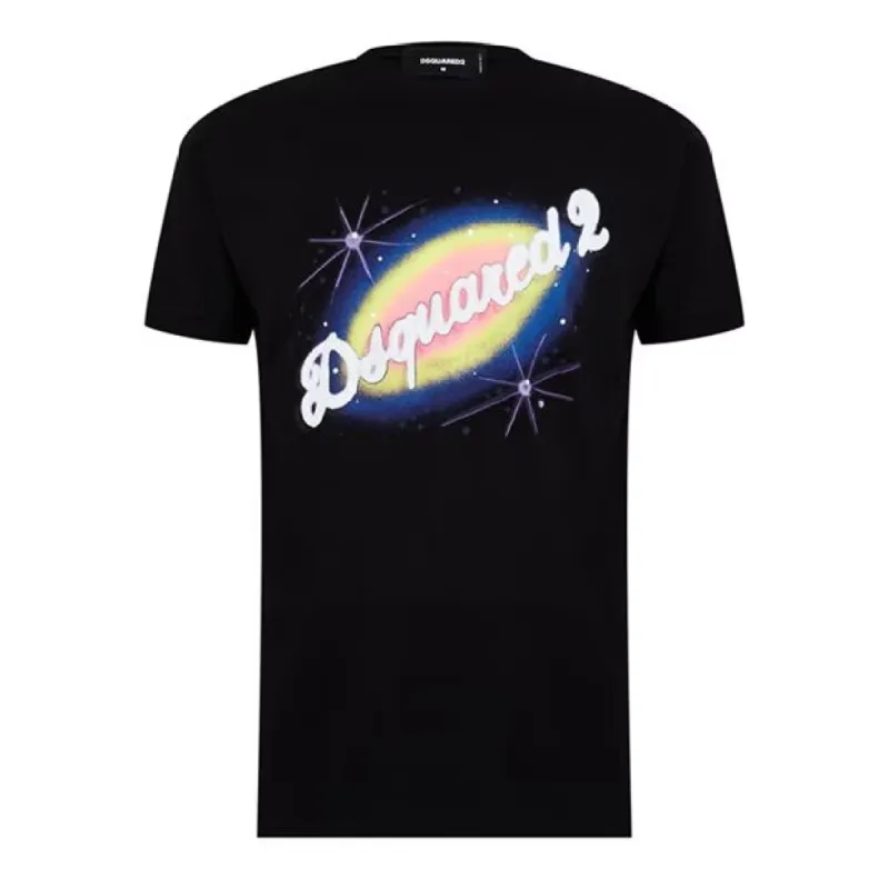 DSquared2 Shine Print T-Shirt Black sold by Klay UK
