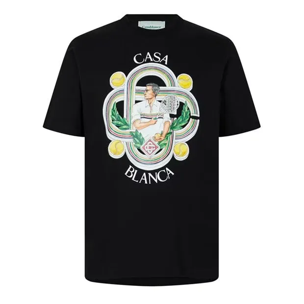Casablanca Casa Le Joueur T Shirt Black sold by Klay UK