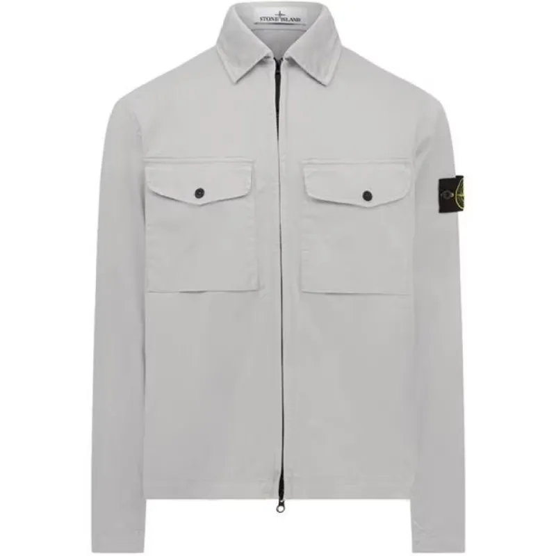 Stone Island Stretch Overshirt White sold by Klay UK
