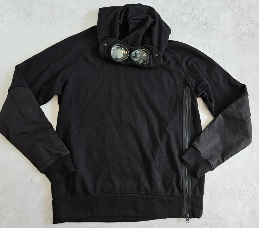 CP Company Google Hoodie Black sold by Klay UK
