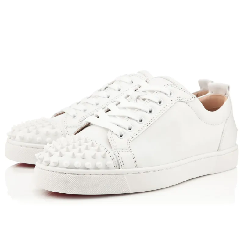 Christian Louboutin Louis junior Spikes White sold by Klay UK