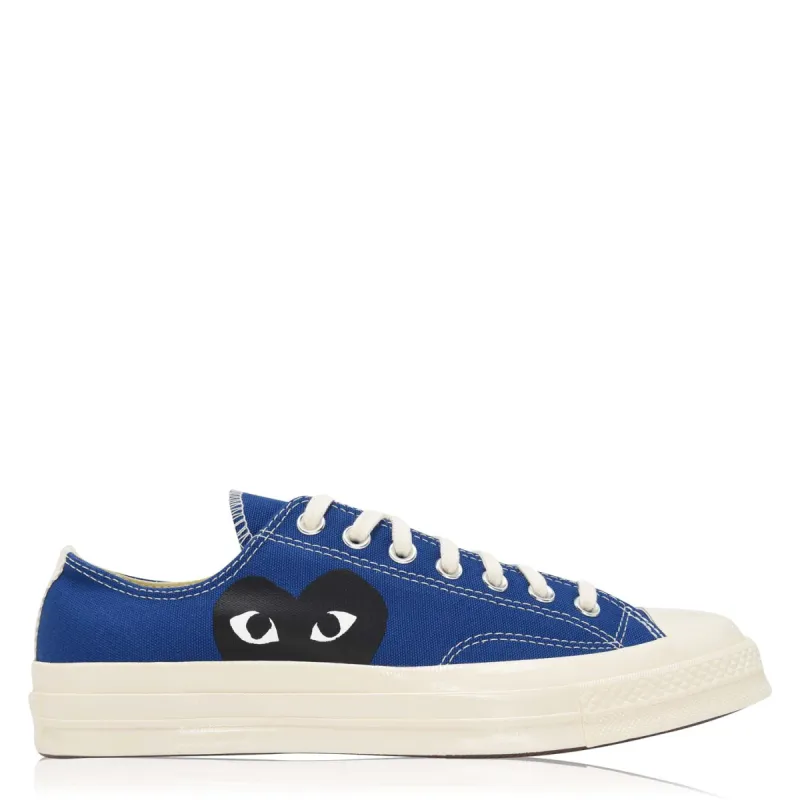 Comme Des Garcons Play Low Top Trainers Blue sold by Klay UK