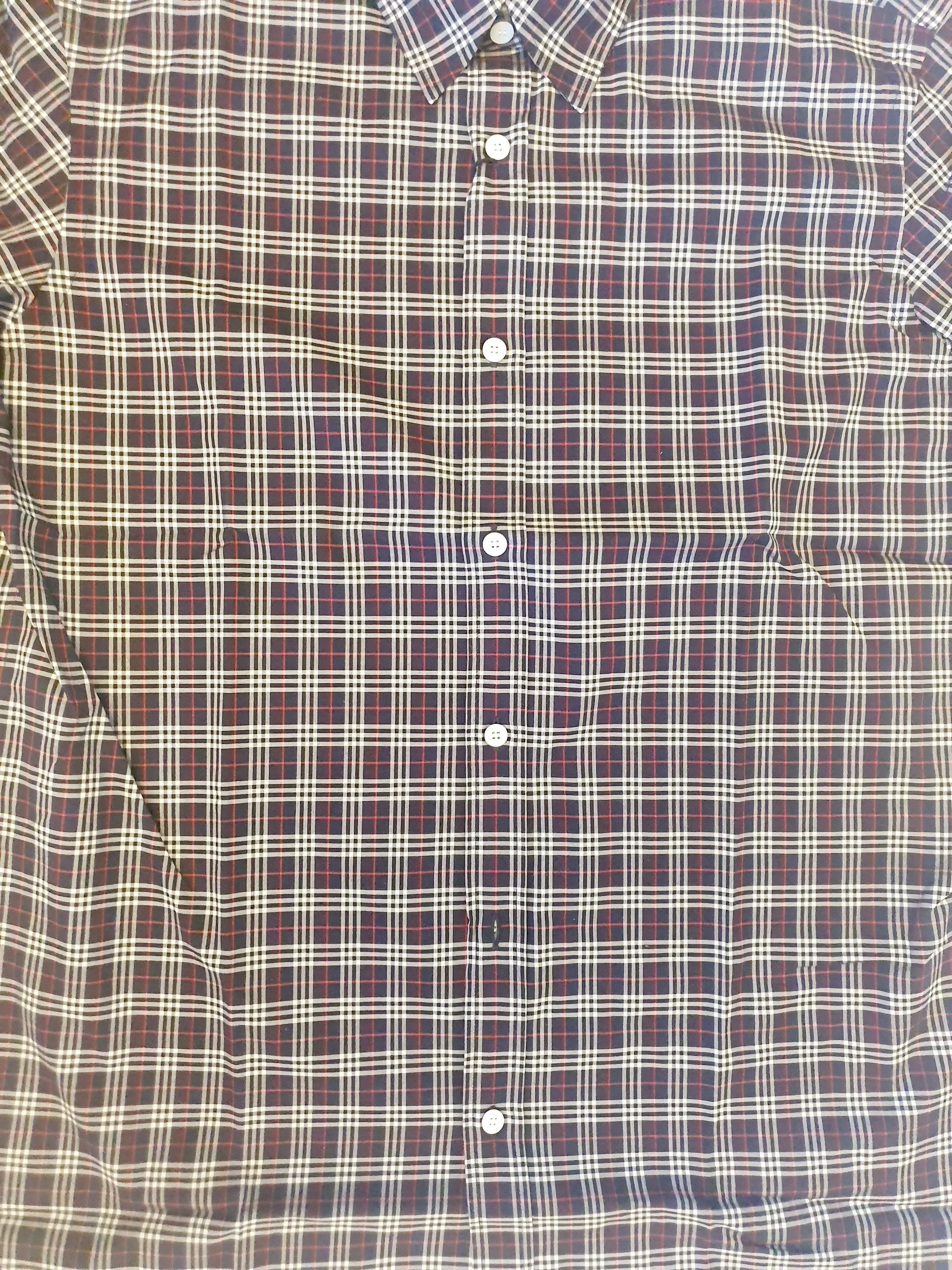 Burberry Check Short Sleeve Shirt Navy sold by Klay UK product image thumbnail 2