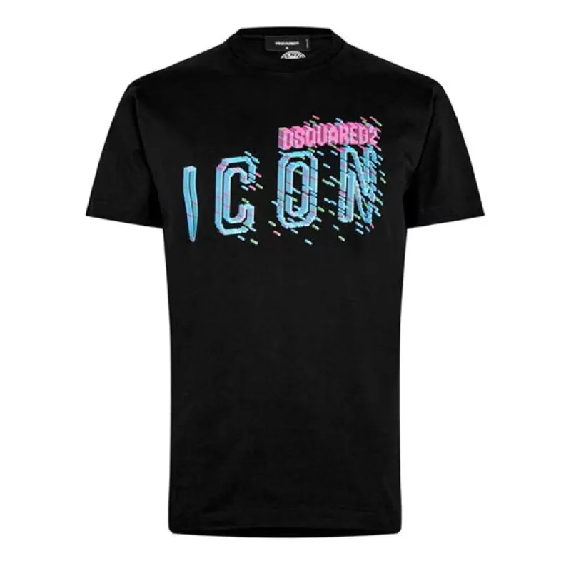 DSquared2 Icon Pixals T-Shirt Black sold by Klay UK