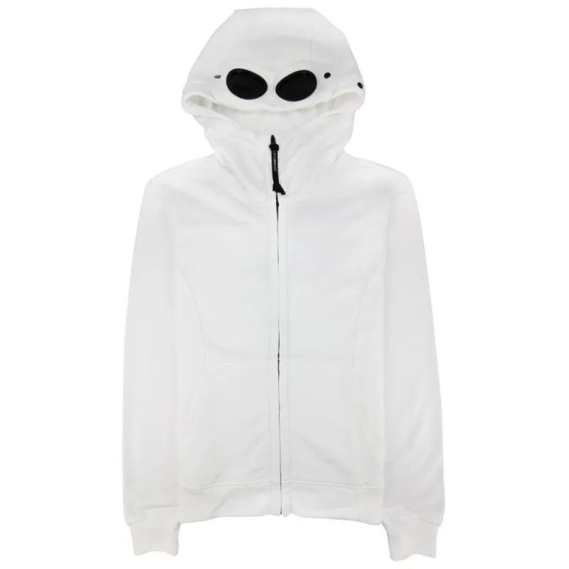 CP Company Goggle Zip Hoodie White sold by Klay UK