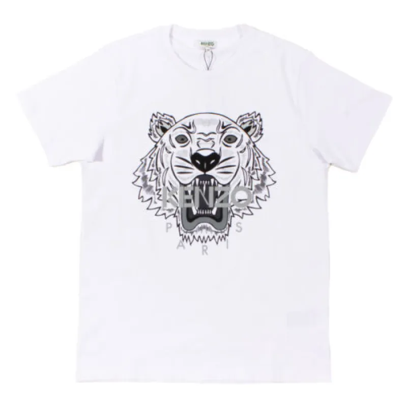 Kenzo Tiger T Shirt White/Grey sold by Klay UK