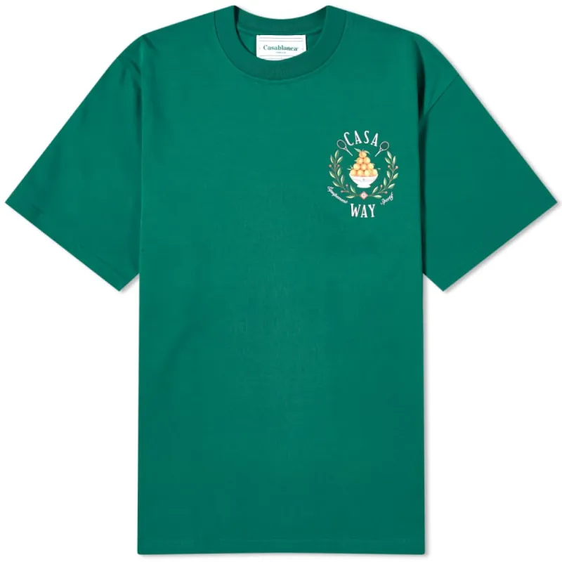 Casablanca Way T Shirt Green sold by Klay UK