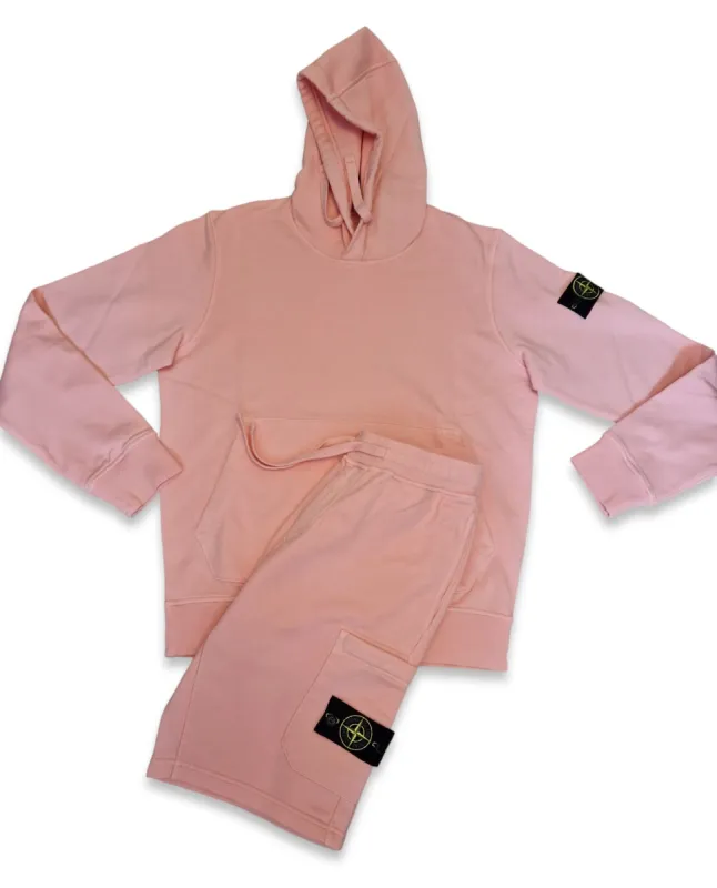 Stone Island Hooded Shorts Set Rosa sold by Klay UK