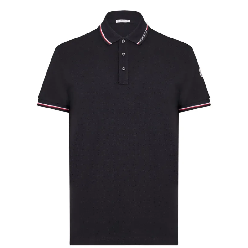 Moncler Trim Logo Polo Black sold by Klay UK