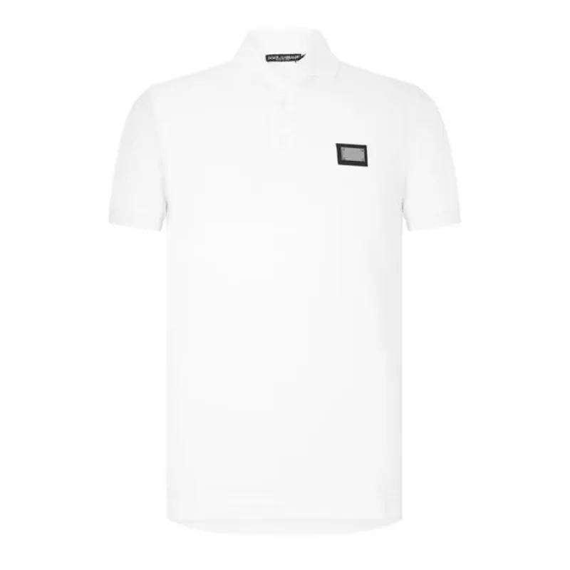 Dolce & Gabbana Plate Polo T Shirt White sold by Klay UK