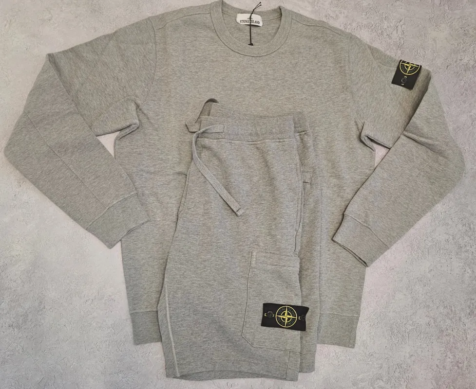 Stone Island Jumper Shorts Set Grey sold by Klay UK