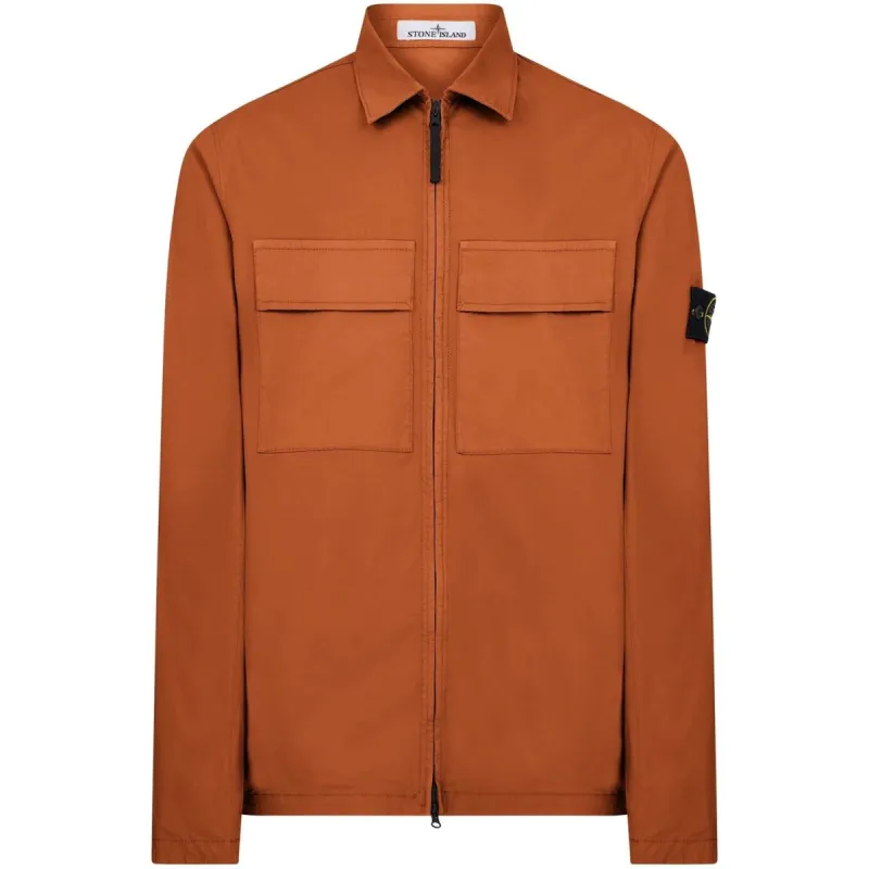 Stone Island Twill Overshirt Rust sold by Klay UK