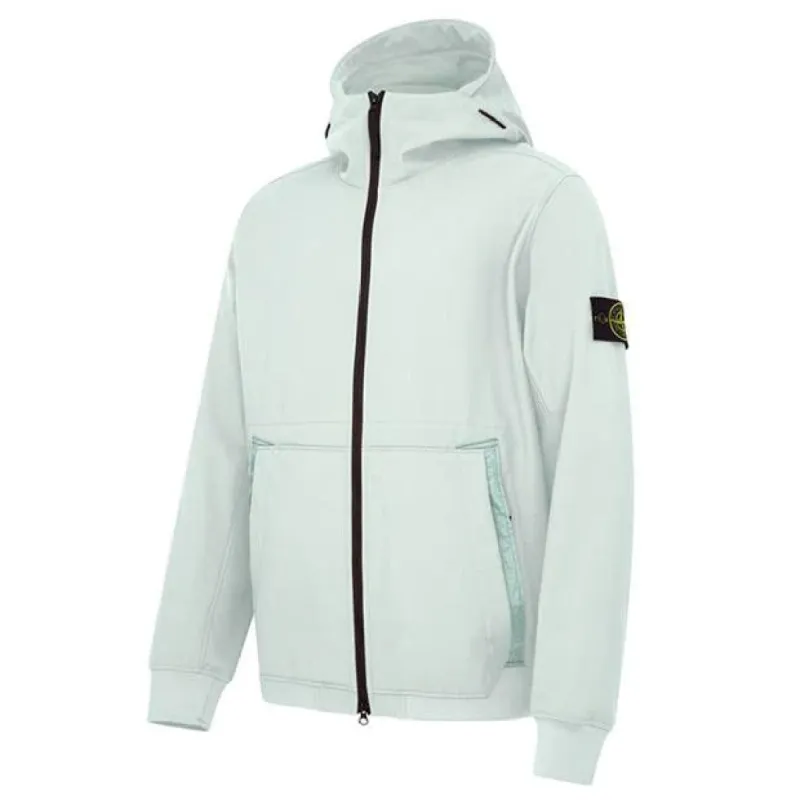 Stone Island Hooded Soft Shell Jacket Acqua sold by Klay UK
