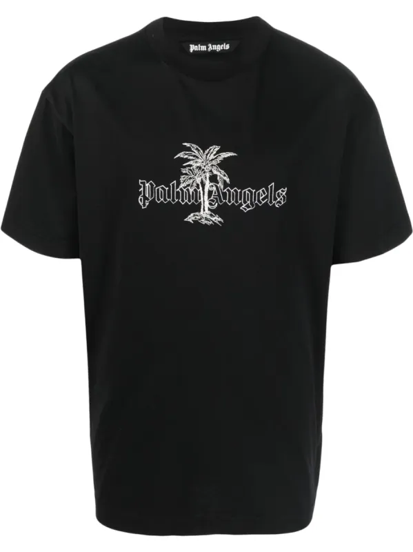 Palm Angels Outline Logo T Shirt Black sold by Klay UK