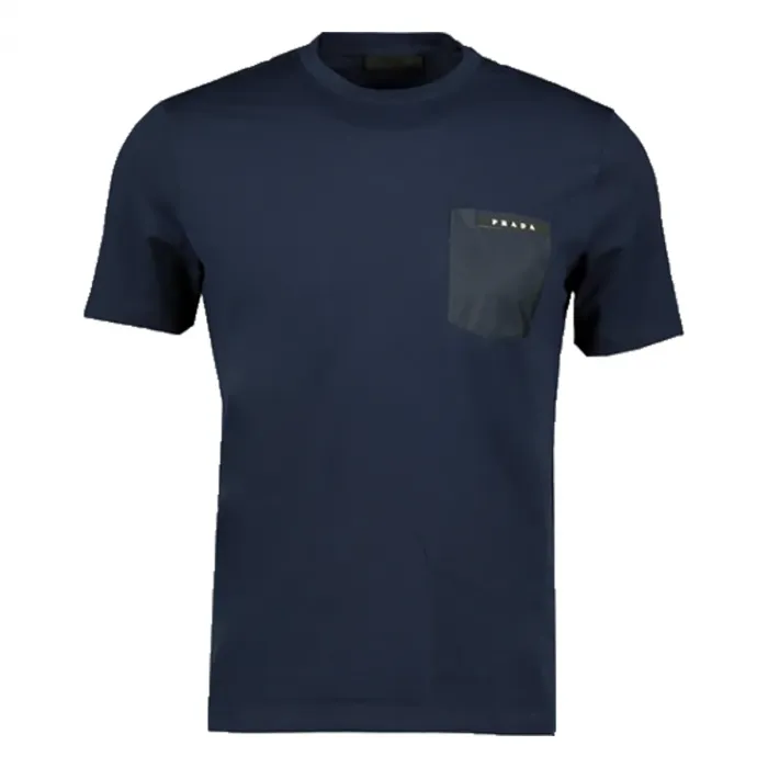 Prada Pocket Logo T shirt Navy sold by Klay UK
