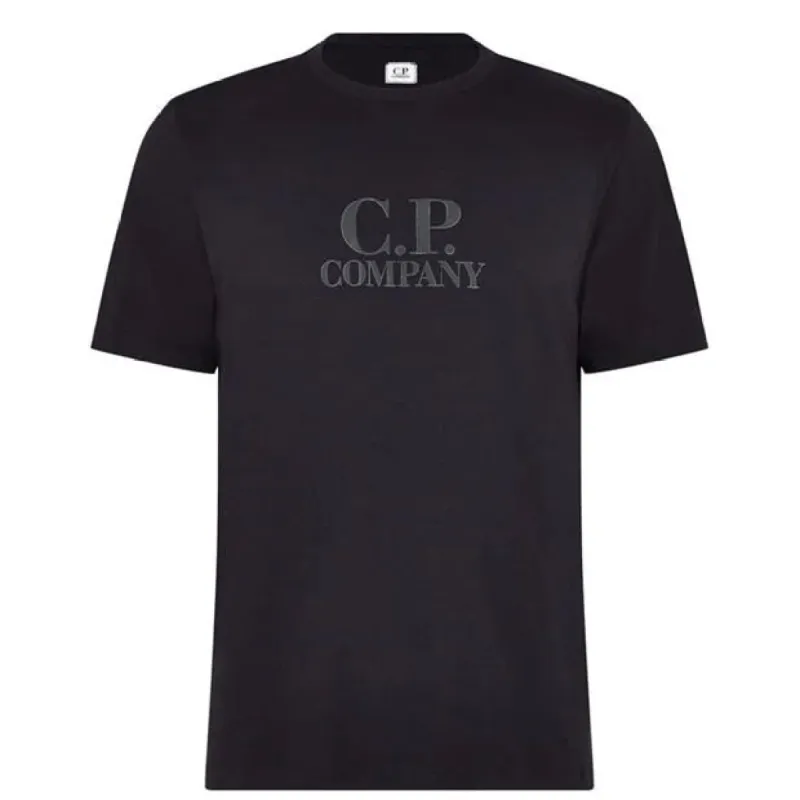CP Company Tonal Logo T Shirt Black sold by Klay UK
