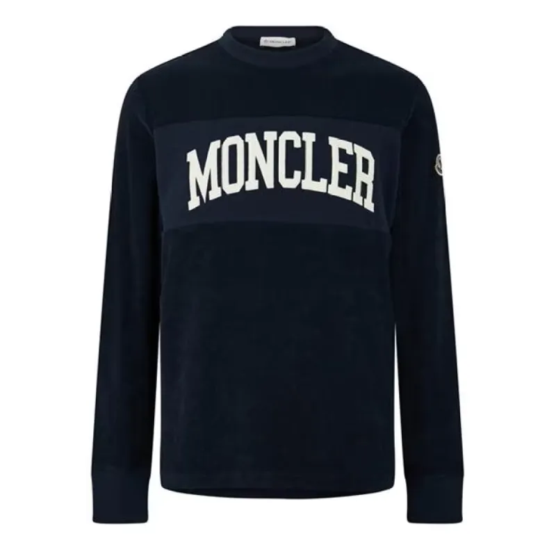 Moncler Logo Sweatshirt Navy sold by Klay UK
