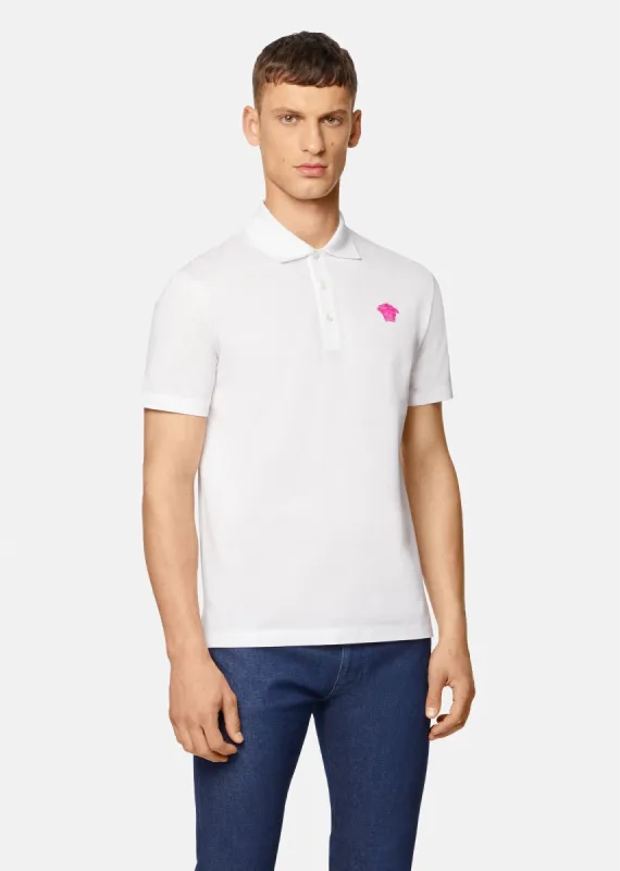Versace Medusa Polo T Shirt White sold by Klay UK