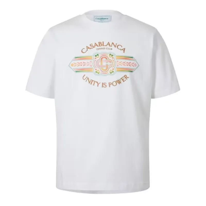 Casablanca Casa Unity T Shirt White sold by Klay UK