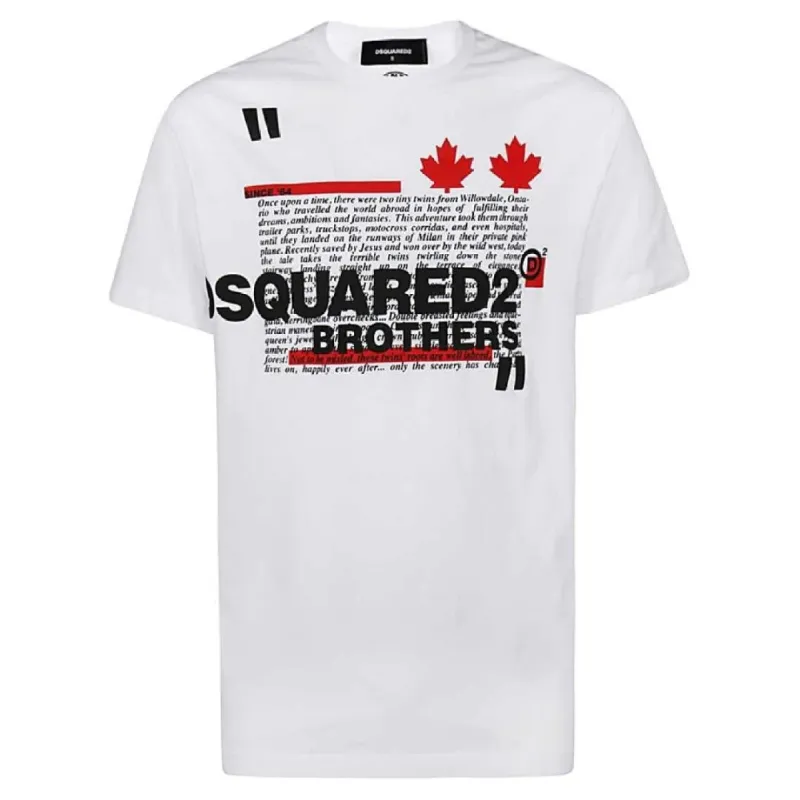 DSquared2 D2 Story T-Shirt White sold by Klay UK