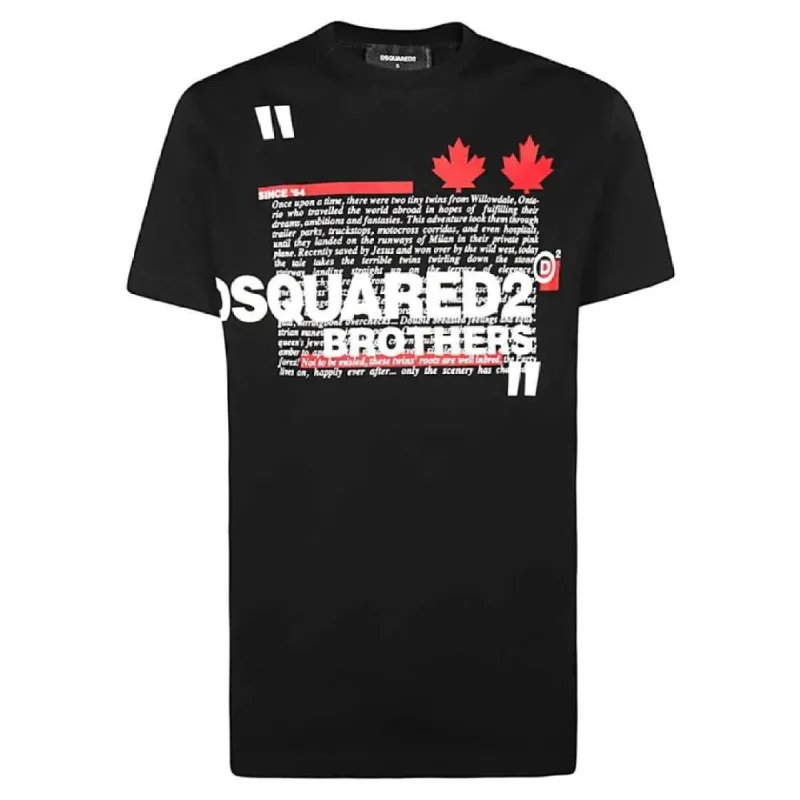 DSquared2 D2 Story T-Shirt Black sold by Klay UK