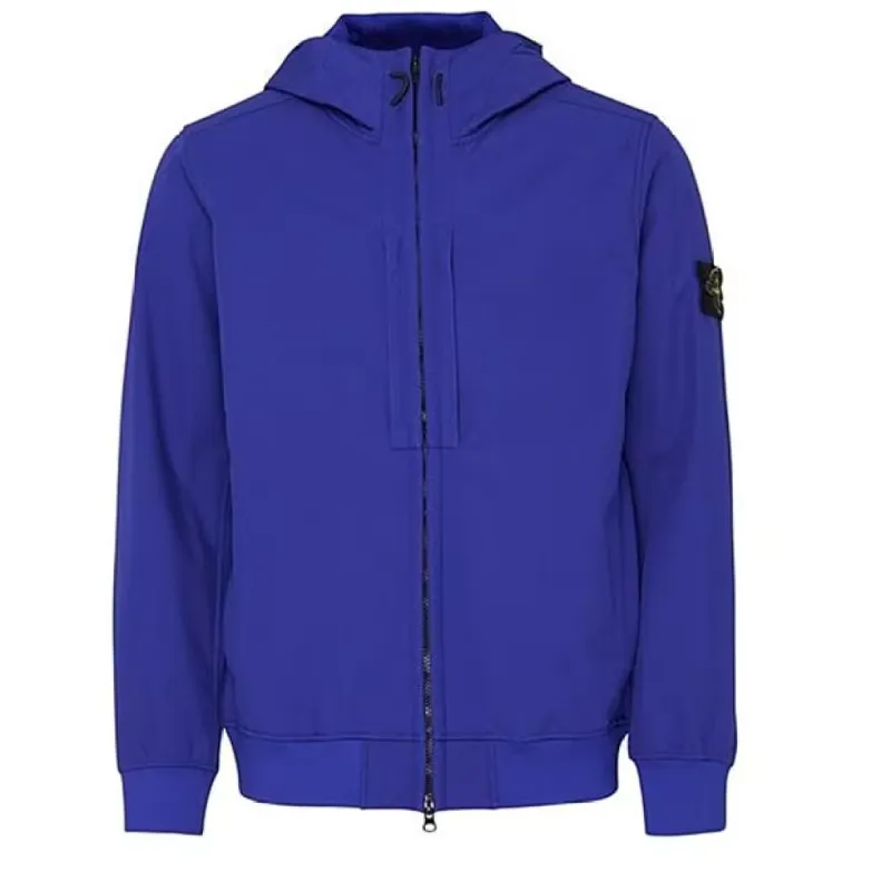 Stone Island Hooded Soft Shell Jacket Bluette made by Stone Island