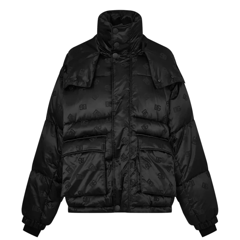 Gucci GG Nylon Jacquard Padded Coat 'Black' 598725-Z8AFZ