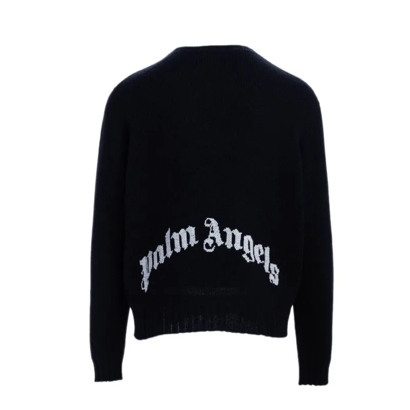 Palm Angels Logo Wool Jumper Black sold by Klay UK
