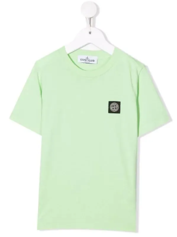 Stone Island Boys Patch T Shirt Lime sold by Klay UK