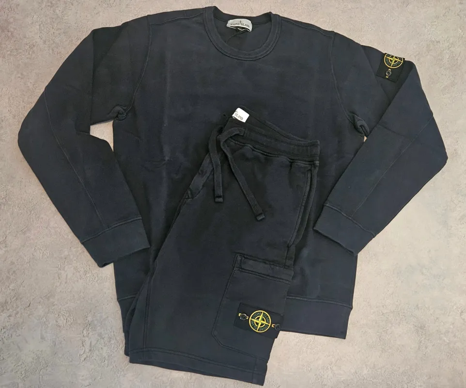 Stone Island Jumper Shorts Set Navy sold by Klay UK