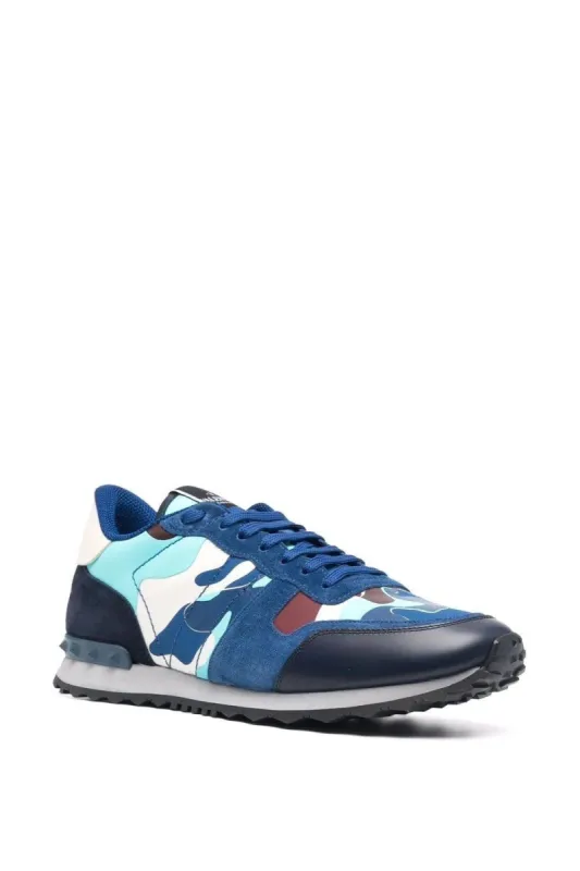 Valentino Cameo Rockrunner Trainers Black/Aqua made by Klay UK