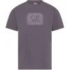 CP Company Block Logo T Shirt Purple Dove sold by Klay UK