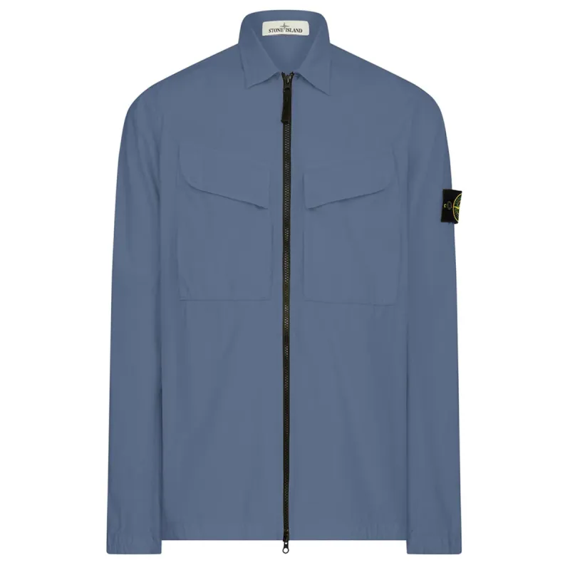Stone Island Overshirt New Season Avio Blue sold by Klay UK