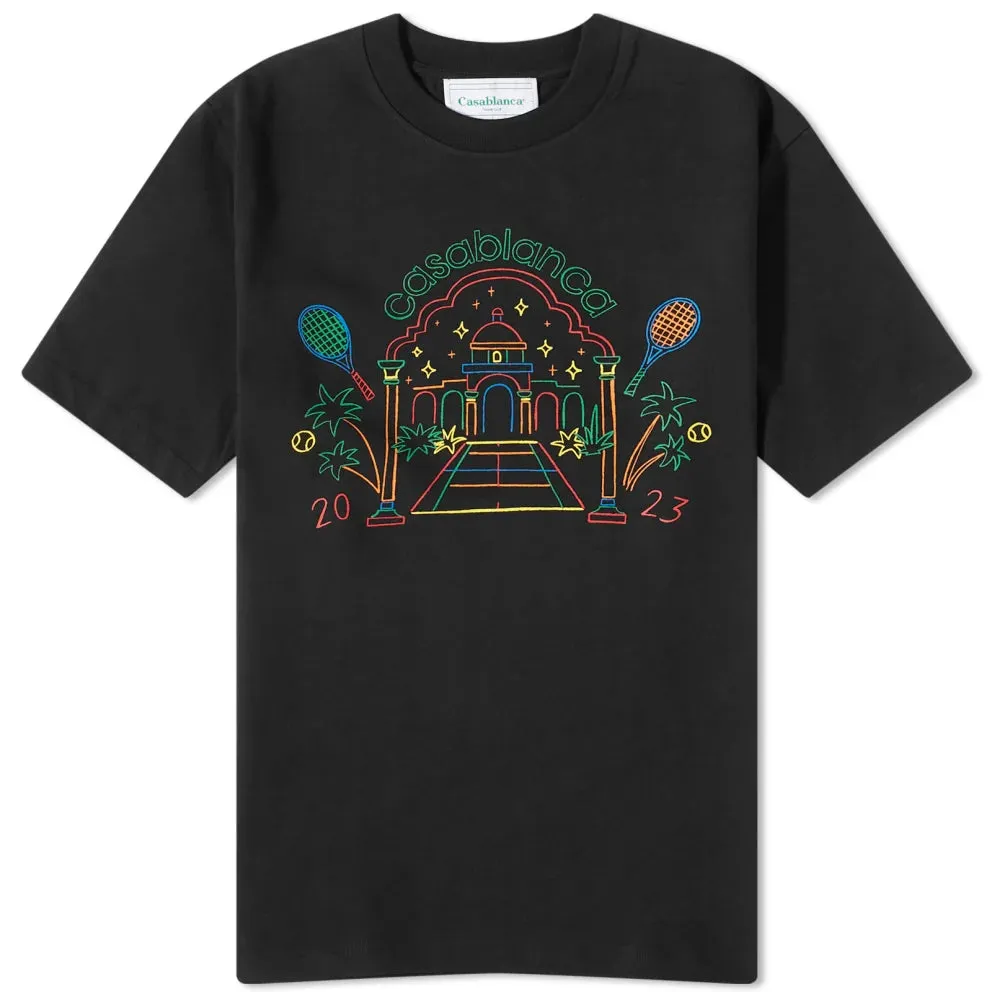 Casablanca Rainbow crayon T Shirt Black sold by Klay UK