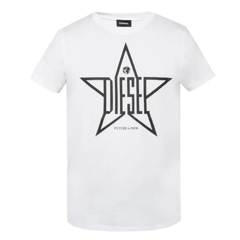 Diesel Start Logo T Shirt White sold by Klay UK