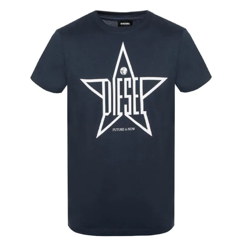 Diesel Start Logo T Shirt Navy sold by Klay UK