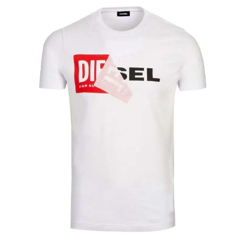 Diesel Peel Logo T Shirt White sold by Klay UK